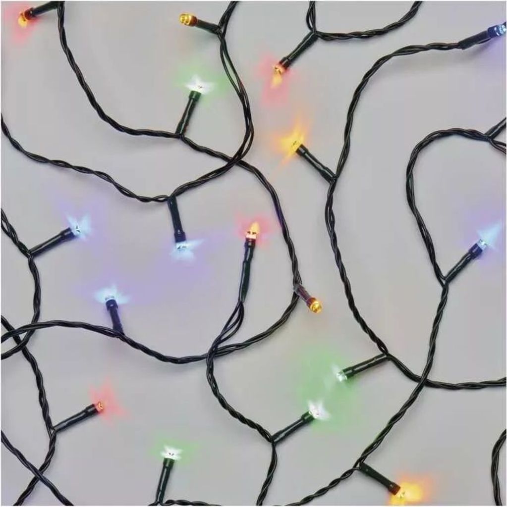 EMOS LED-Weihnachtskette 4m, außen und innen mehrfarbig, Zeitschaltuhr D4AM01