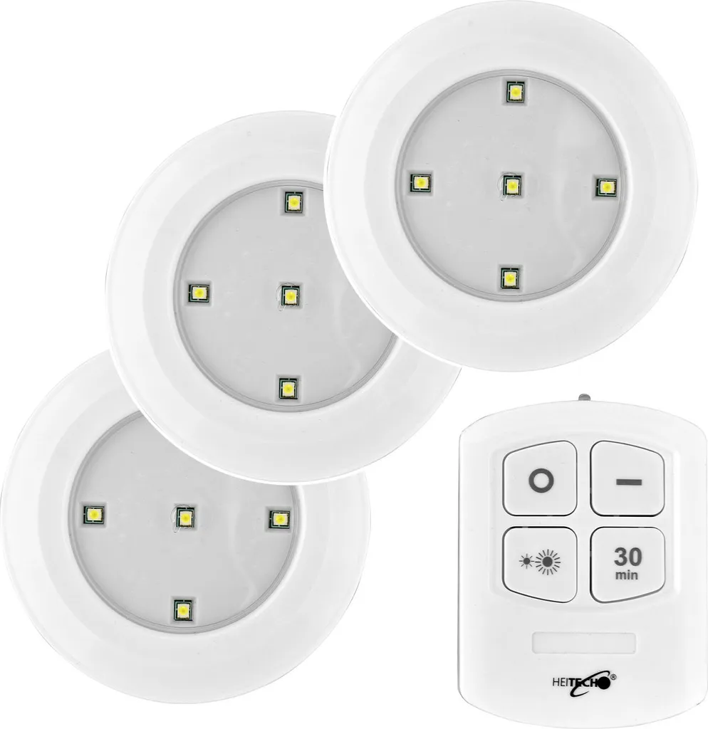 Offerta Set 3 Luci LED Heitech 4003523 + Telecomando: Prezzo Outlet