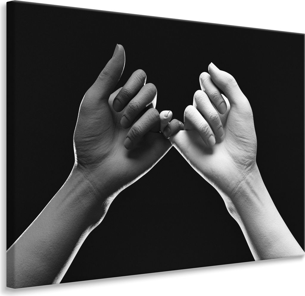 Muralo Leinwandbild Wandbild Canvas HÄNDE Abstraktion Wanddeko für Wohnzimmer Büro 70 cm x 50 cm