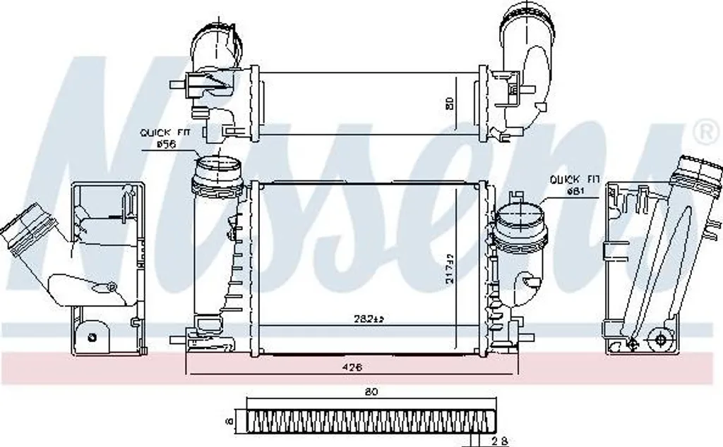 Refroidisseur d'air de suralimentation Renault Scenic et Talisman