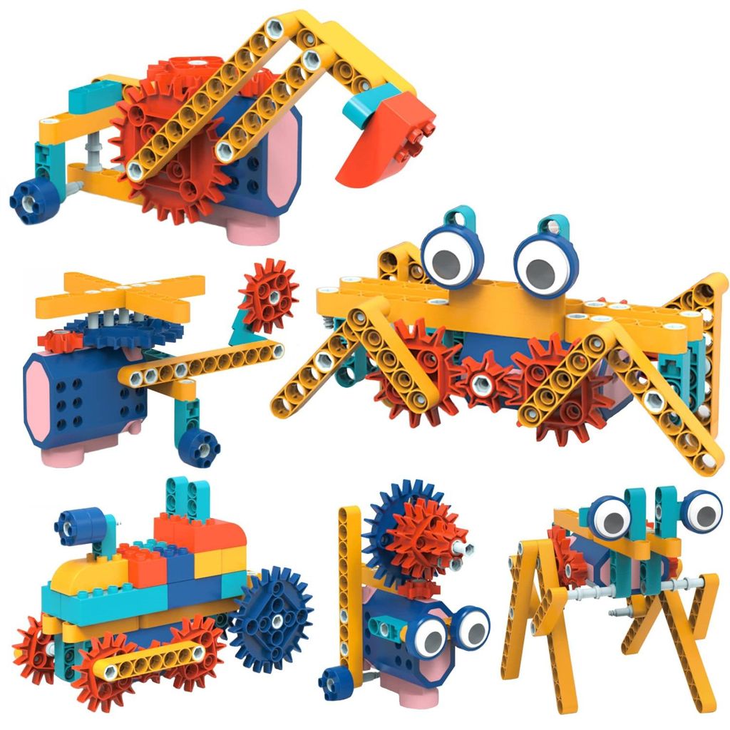 STEM Learning Toys 160 Piece Building Block Kids Construction Engineering Kit Toy Blocks Children Early Education Playset,Age 3+