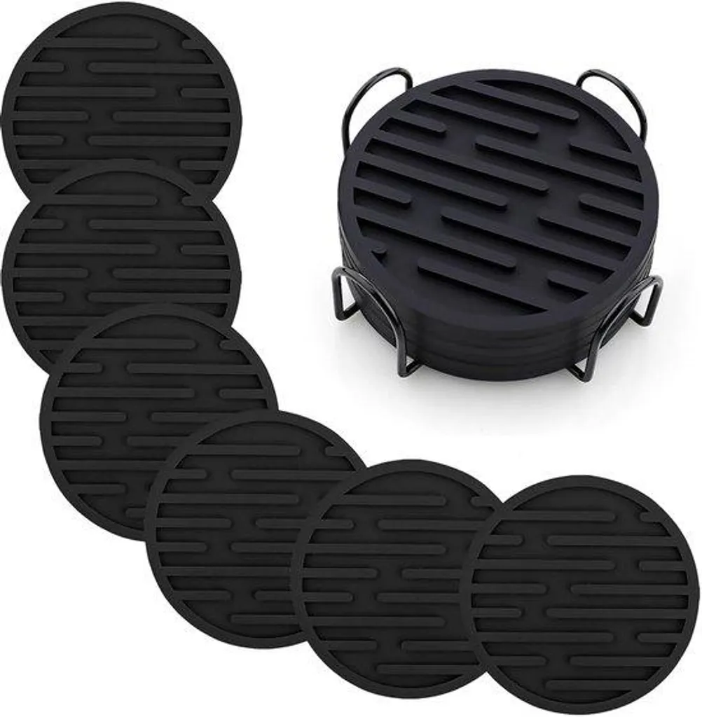 Protection de sol avec rondelles antidérapantes noires pour mobilier