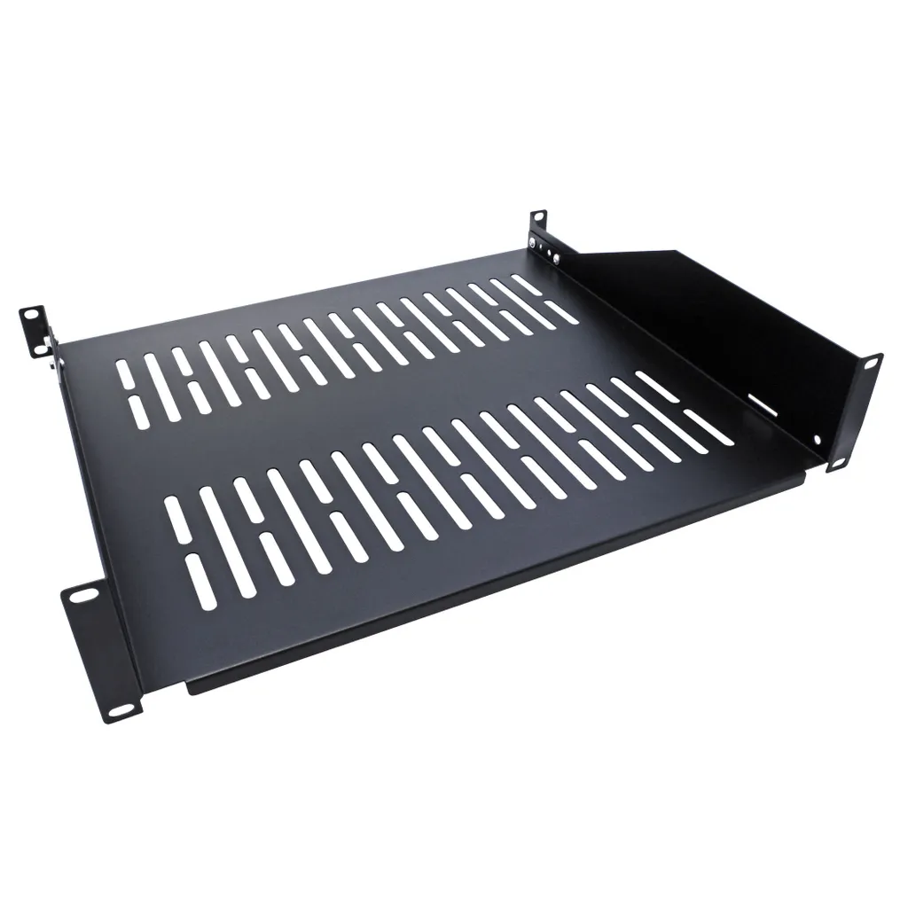 Étagère rackable 2U robuste charge 20kg profondeur 400mm VALUE noir 19" - 5