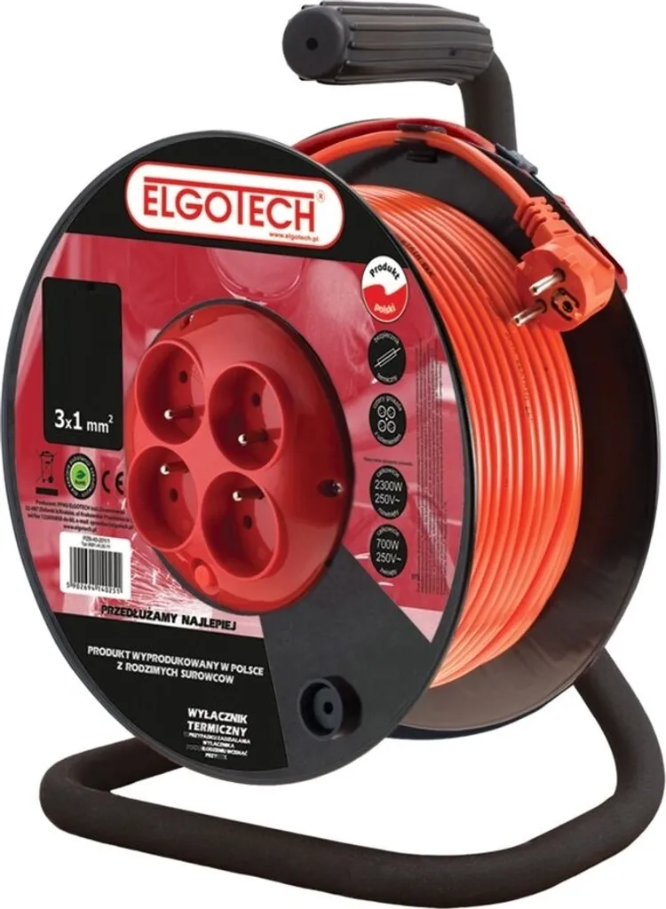 Rallonge électrique 40m Elgotech PZB-40-40Y/1 avec mise à la terre OMY