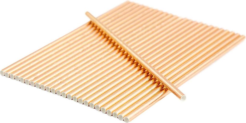 Oblique Unique 25 Strohhalme Trinkhalme Geburtstag Party Hochzeit JGA Deko - roségold