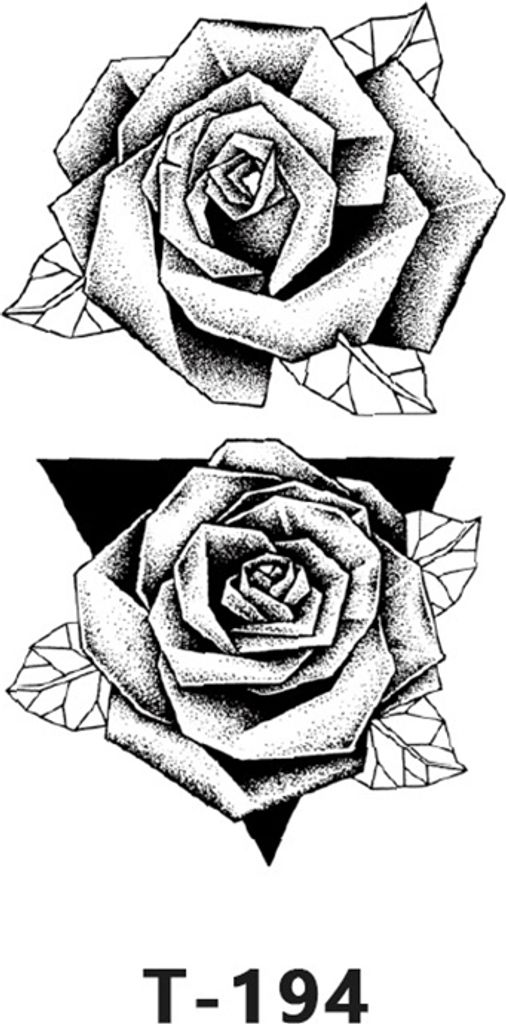 INF Temporäres Tattoo-Sticker - Florales Hirsch-Design (T194)