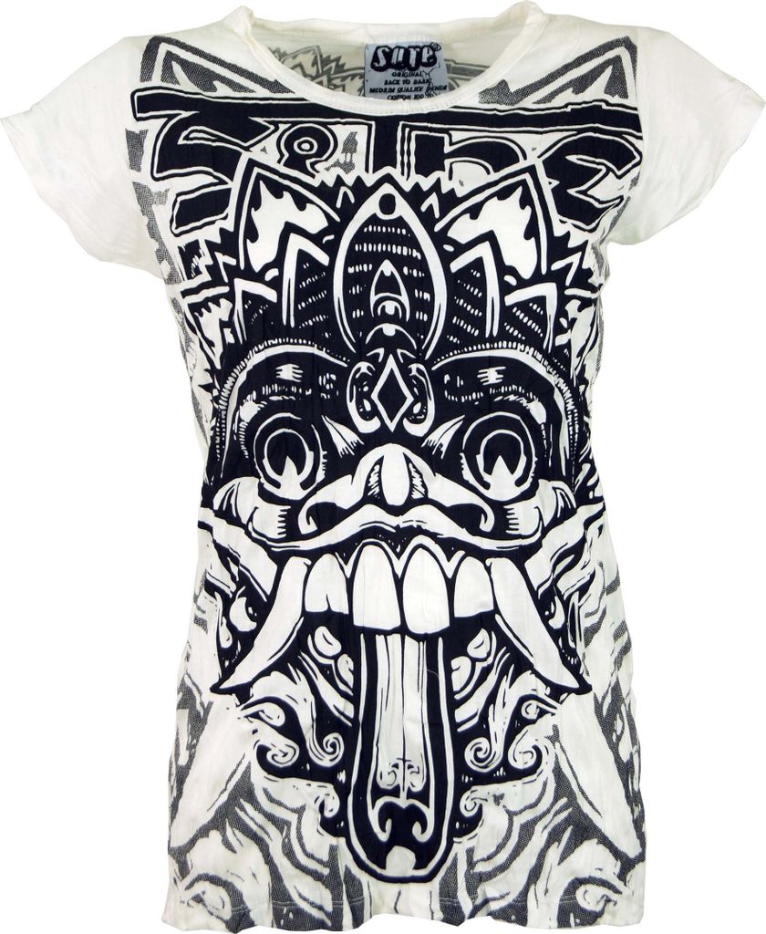 Sure T-Shirt Bali Dragon - Weiß, Damen, Baumwolle, Größe: S
