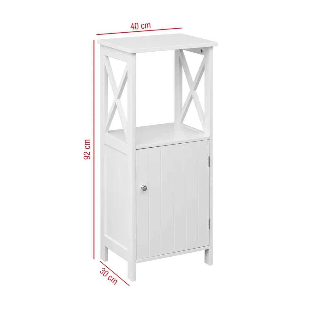Meuble Bas Salle de Bain pour Optimiser l'Espace avec Porte et Tablette - 3