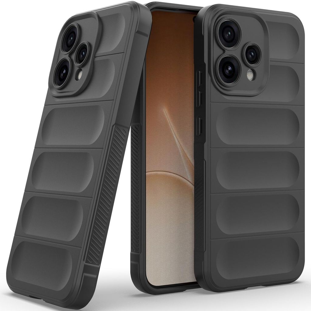 Handyhülle für Oppo Reno15 Weich TPU Silikon Stossfest Anti-rutsch Hülle Schwarz