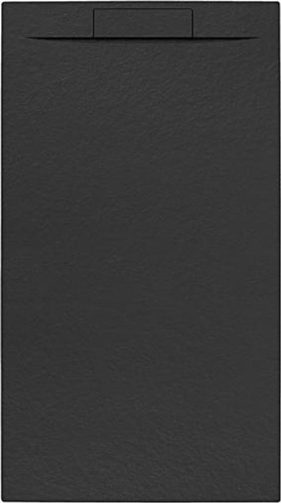 Fusion Rechteckige Duschwanne Gussmarmor 80 x 120 cm, schwarz