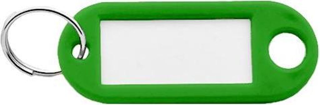 CombiCraft Schlüsseletiketten mit ausziehbarem Papier in Apfelgrün 55x22 mm - 100er Pack