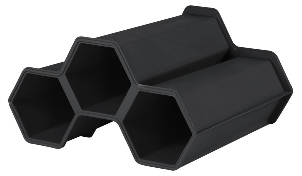 Mini cave 3 bouteilles empilable - Gris anthracite - Image du produit 