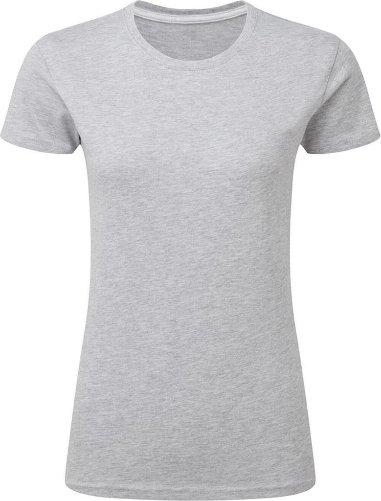 SG SGTee F | Ladies' Perfect Print Tagless Tee - Damen T-Shirt - Farbe: Light Oxford - Größe: XS