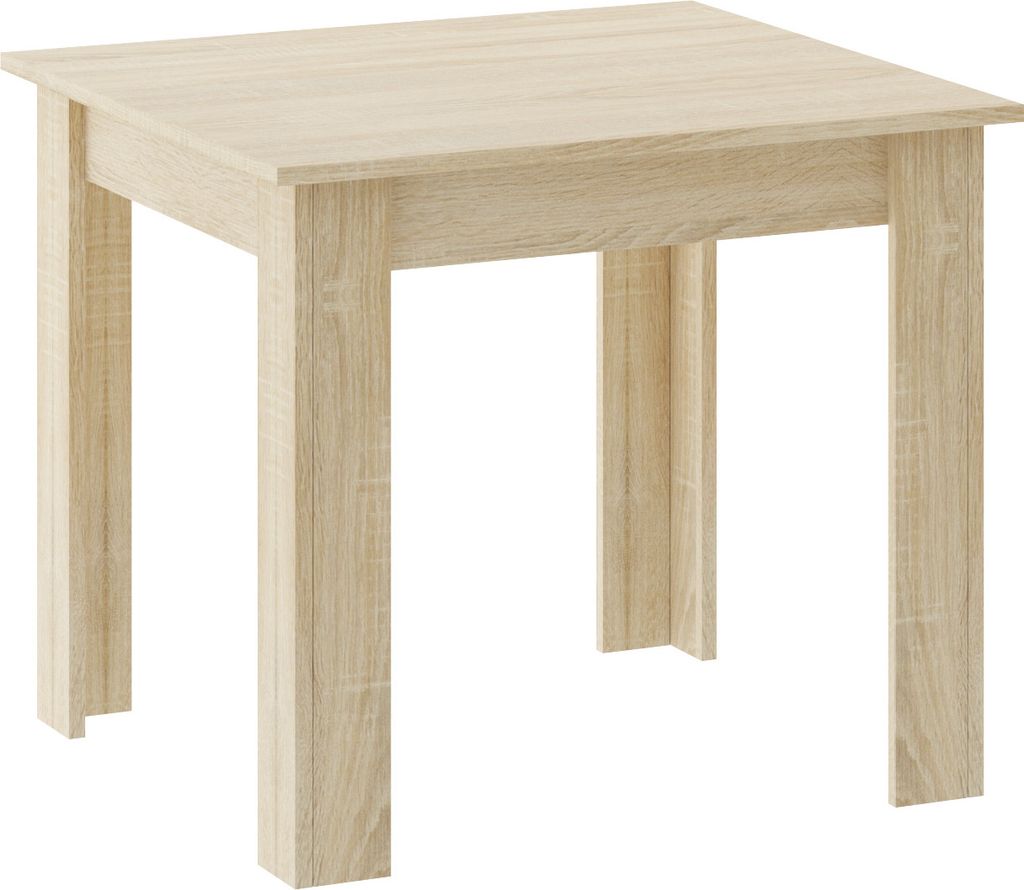 Esszimmertisch Küchentisch, Platte aus Sonoma-Eiche, Holztisch Esstisch, 80 x 80 x 75 cm, 18 mm Dicke, Küche Wohnzimmer Sonoma-Eiche