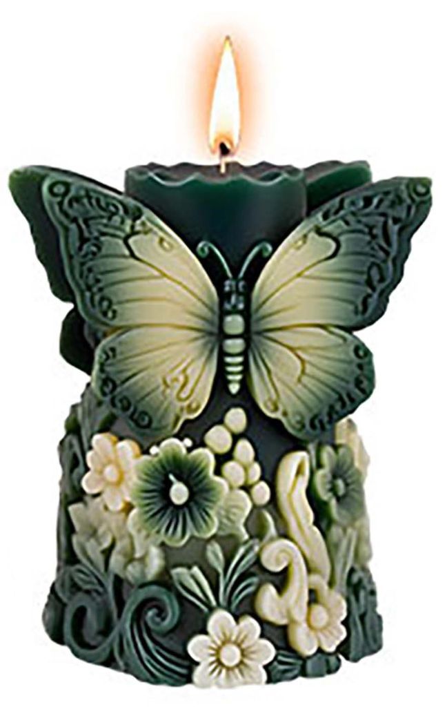 Silikon-Schmetterlingskerzenform, zylindrische Kerzenform für Seife, Kerzenherstellung, Aromatherapie, Basteln (B)