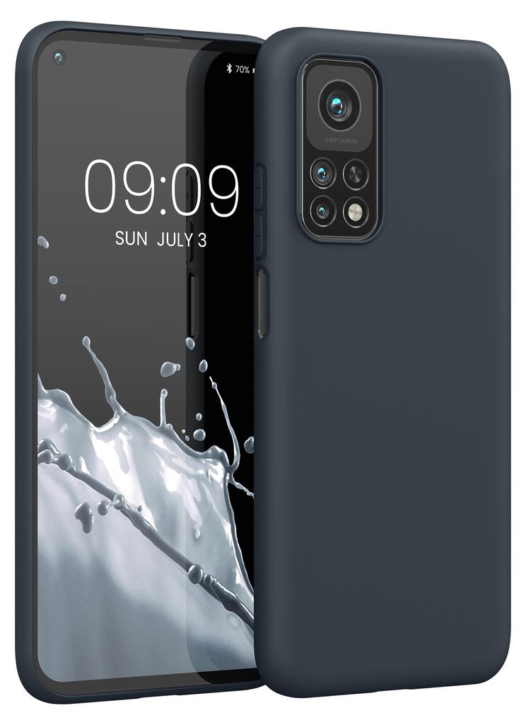 kwmobile Handyhülle für Xiaomi Mi 10T / Mi 10T Pro Hülle - TPU Case - Kabelloses Laden - Schutzhülle Cover in Heidelbeerblau