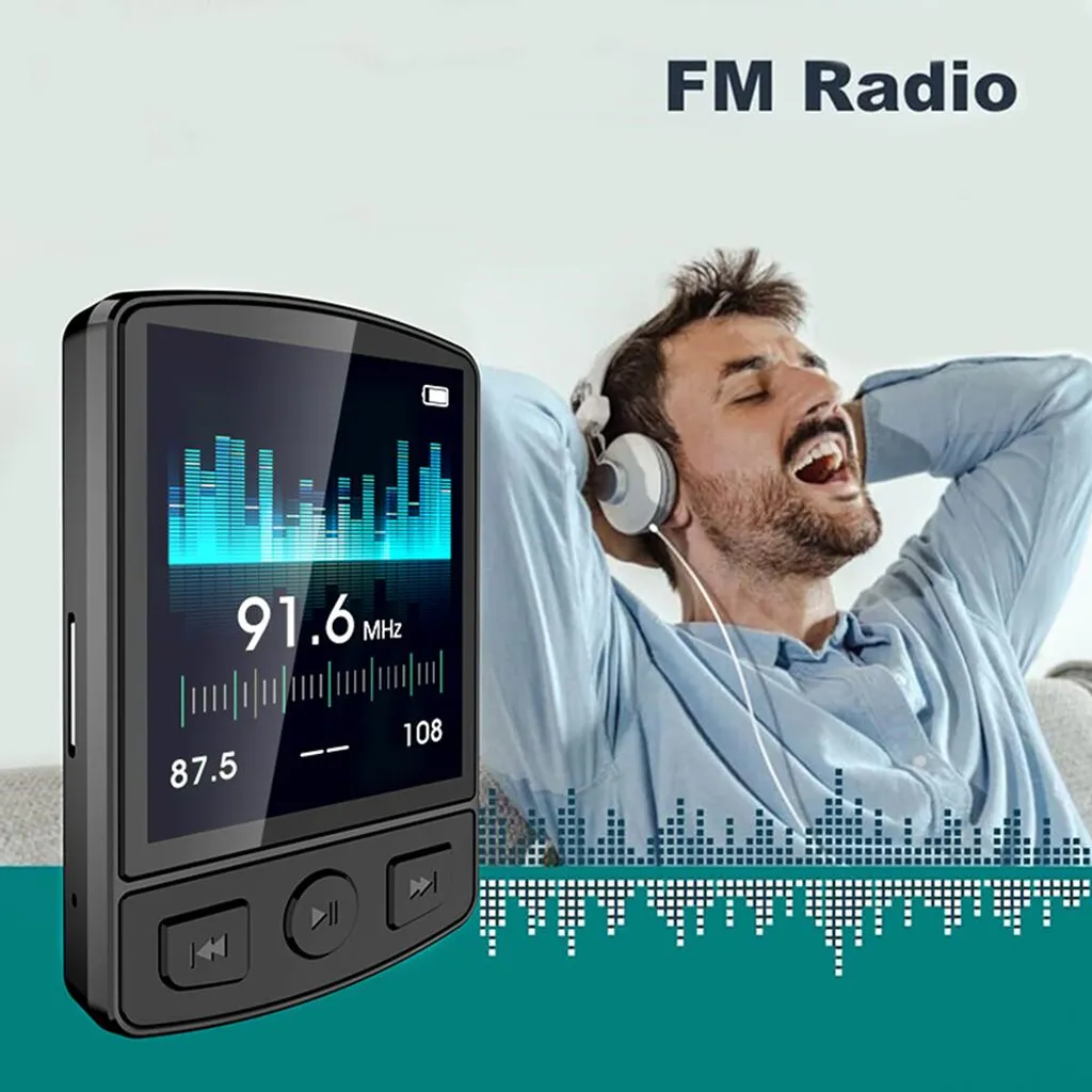 Lecteur MP3 Bluetooth 5.0 avec écran numérique et son Hi-Fi sans perte