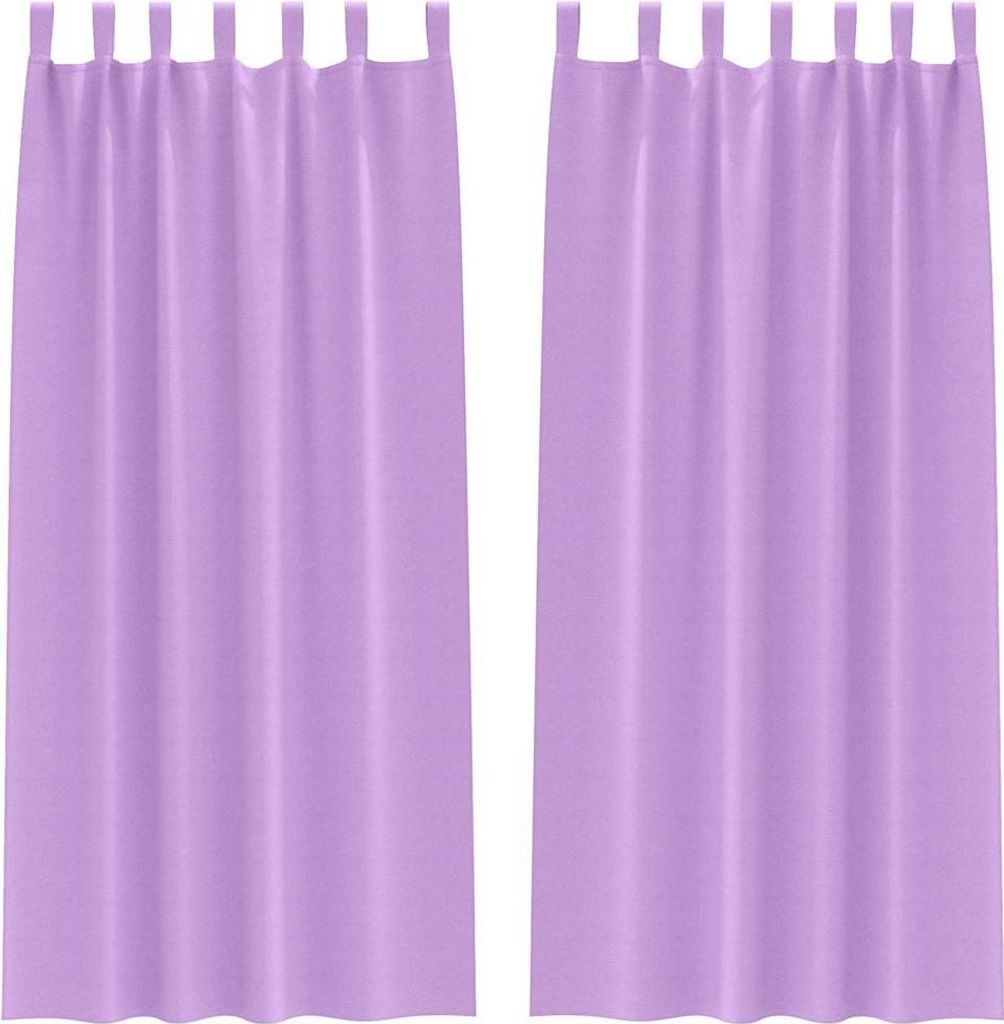 vidaXL Verdunkelungs-Vorhänge mit Ringen 2 pcs Lila 225 x 140 cm