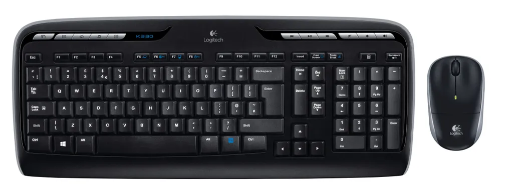 Ensemble Clavier et Souris sans Fil Logitech MK330 Noir Disposition US