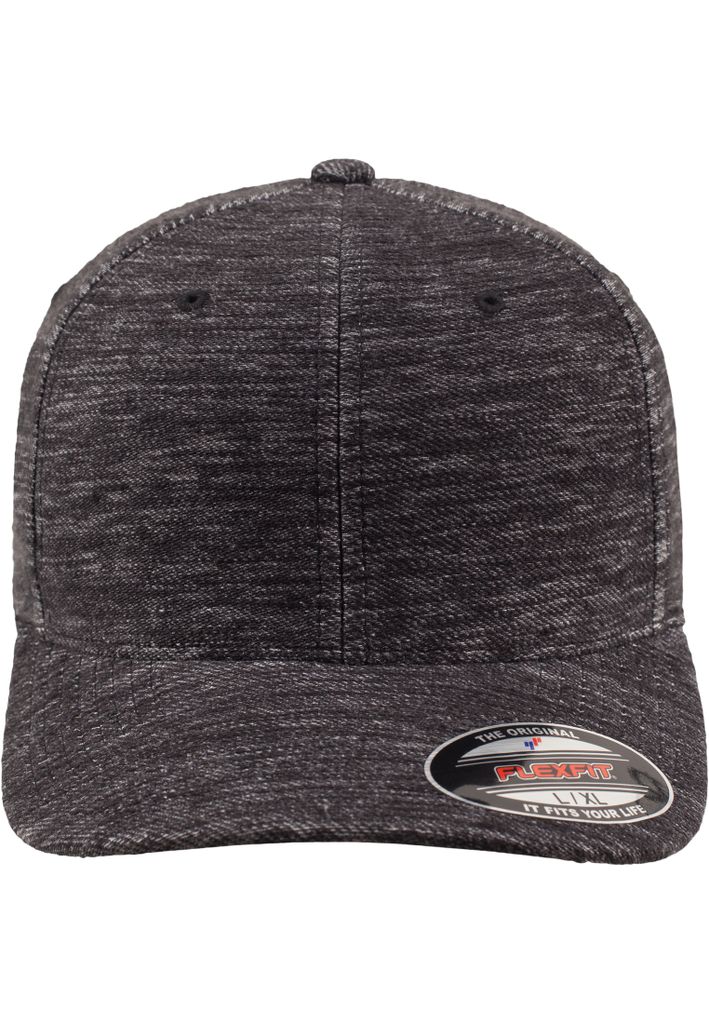 FLEXFIT 6277TK | Twill Knit Flexfit / Schwarze Schirmunterseite - Farbe: Grey - Größe: L/XL