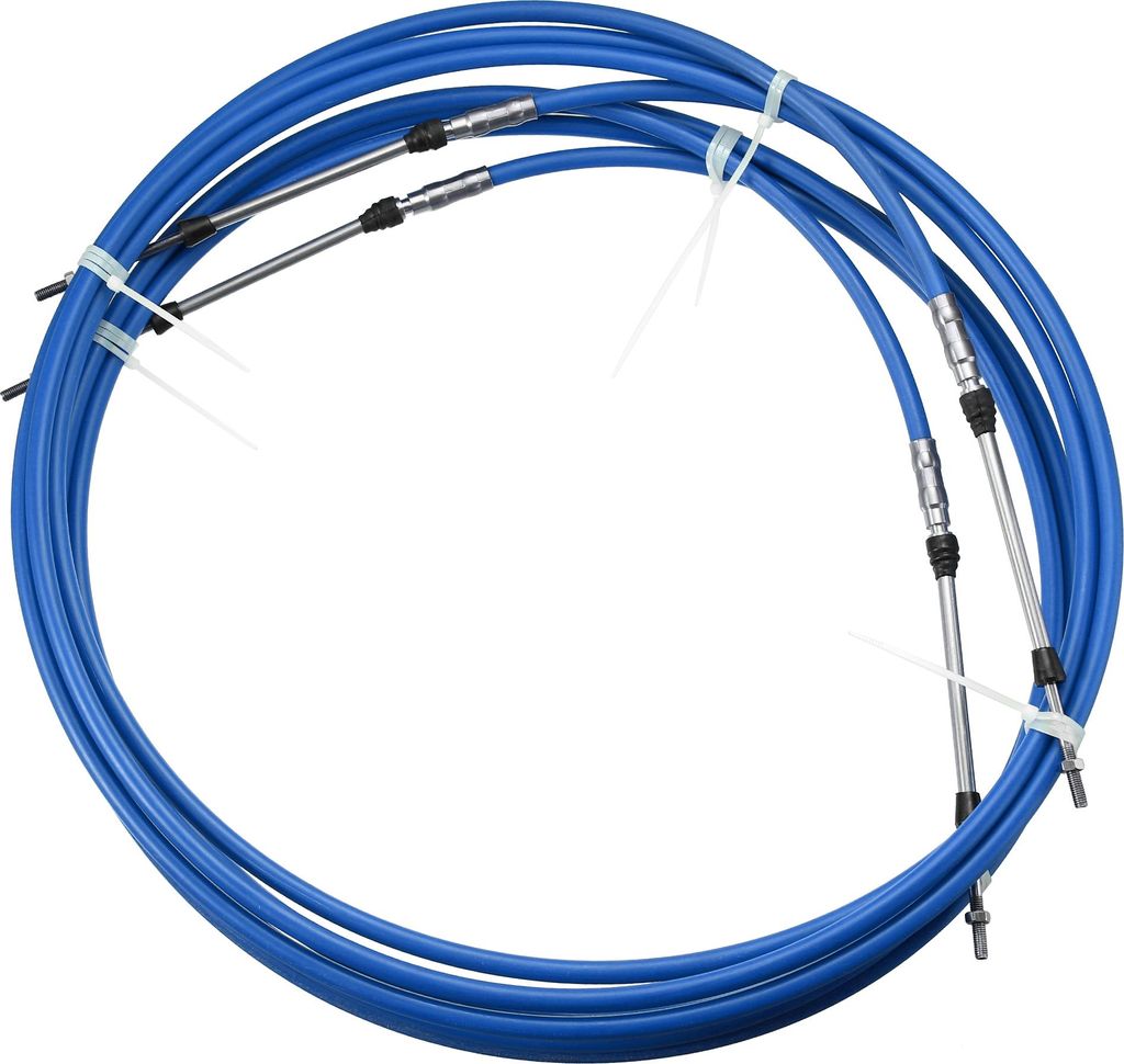 2 Stück Marine Gashebel Fernbedienungsbox Kabel Blau 4 Meter