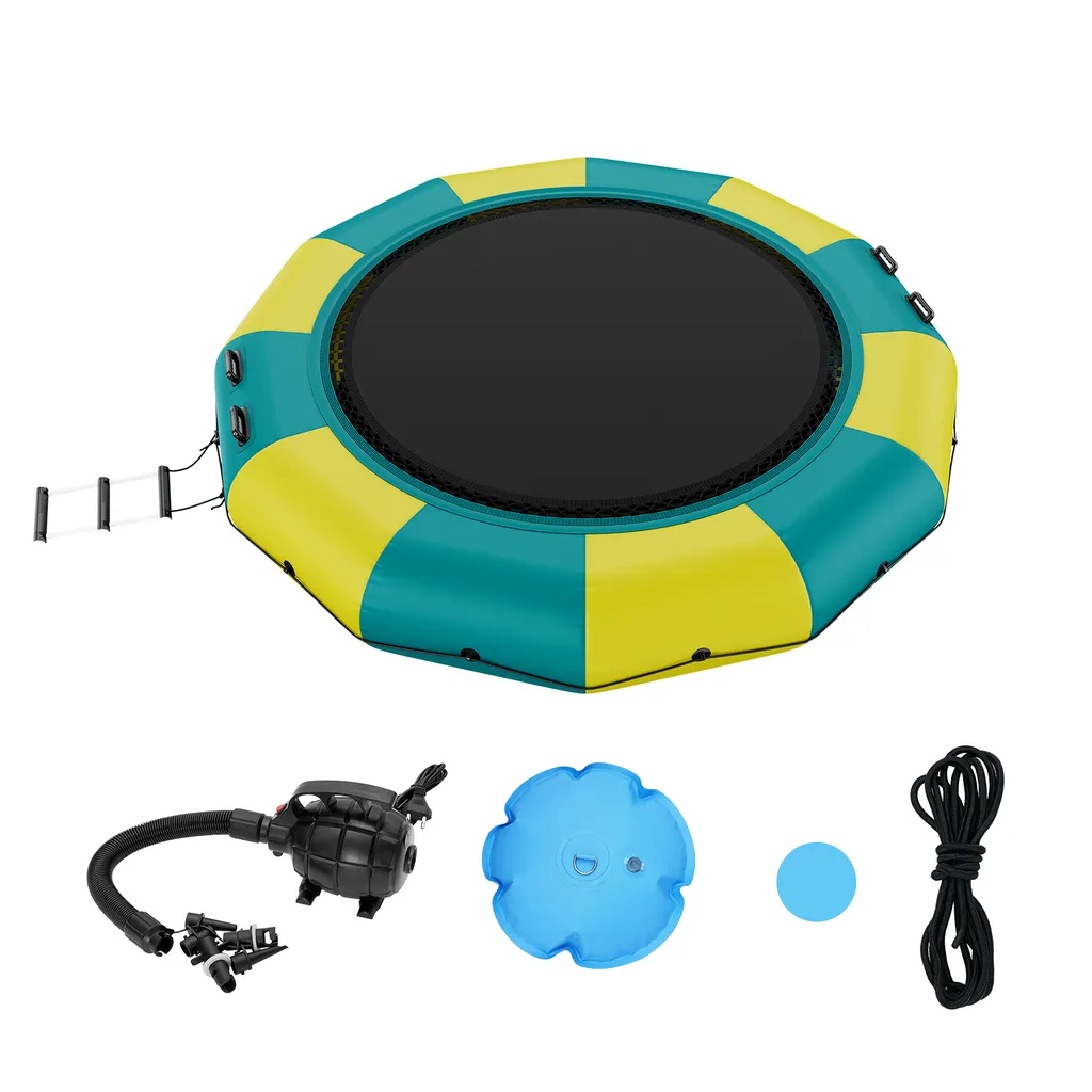 VEVOR Trampoline Aquatique Gonflable 3,96m avec Échelle pour Été
