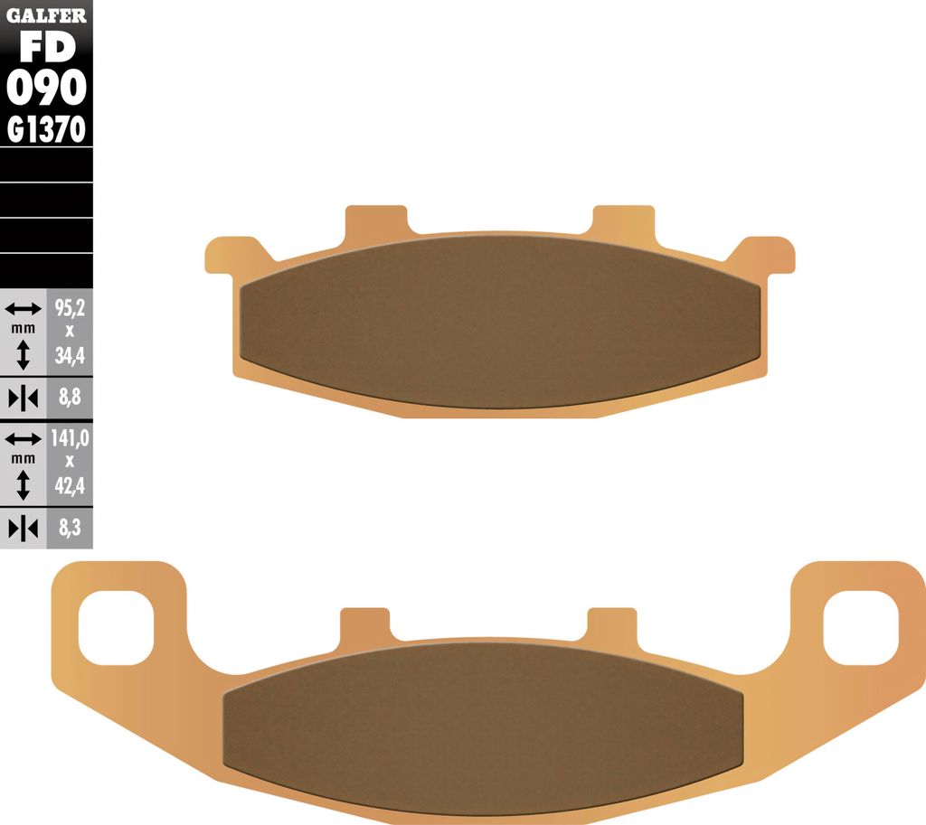 Bremsbeläge Set Galfer 2x FD090G1370 Sinter-Metall STREET vorne für Kawasaki GPX R ZG Voyager ZR Zephyr, Suzuki GSX-R W P.R ZZR 250 - 1200 ccm