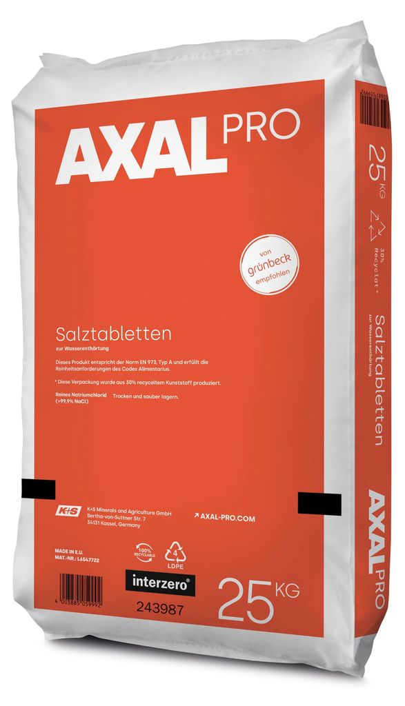 AXAL PRO 10kg Salztabletten Regeneriersalz Wasserenthärtung Produktbild 