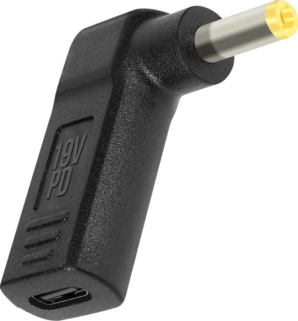 Jack DC 5.5x2.5mm a USB-C Adattatore Angolato 100W | Heavy Duty