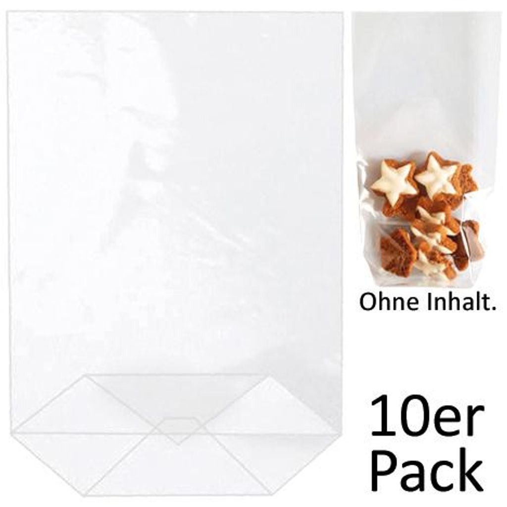 Geschenk Bodenbeutel PP 10er Pack 190 x 115 mm Produktbild 