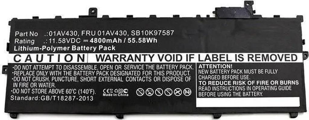 Batterie CoreParts 55Wh 11.58V 4800mAh pour Lenovo 01AV494-CP Li-Pol