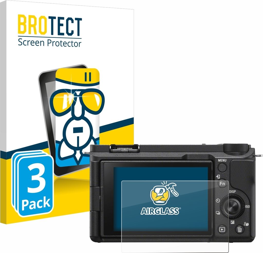 3x BROTECT Schutzglas für Sony Alpha ZV-E10 II Schutzfolie Panzer Folie Glas Display Schutz klar