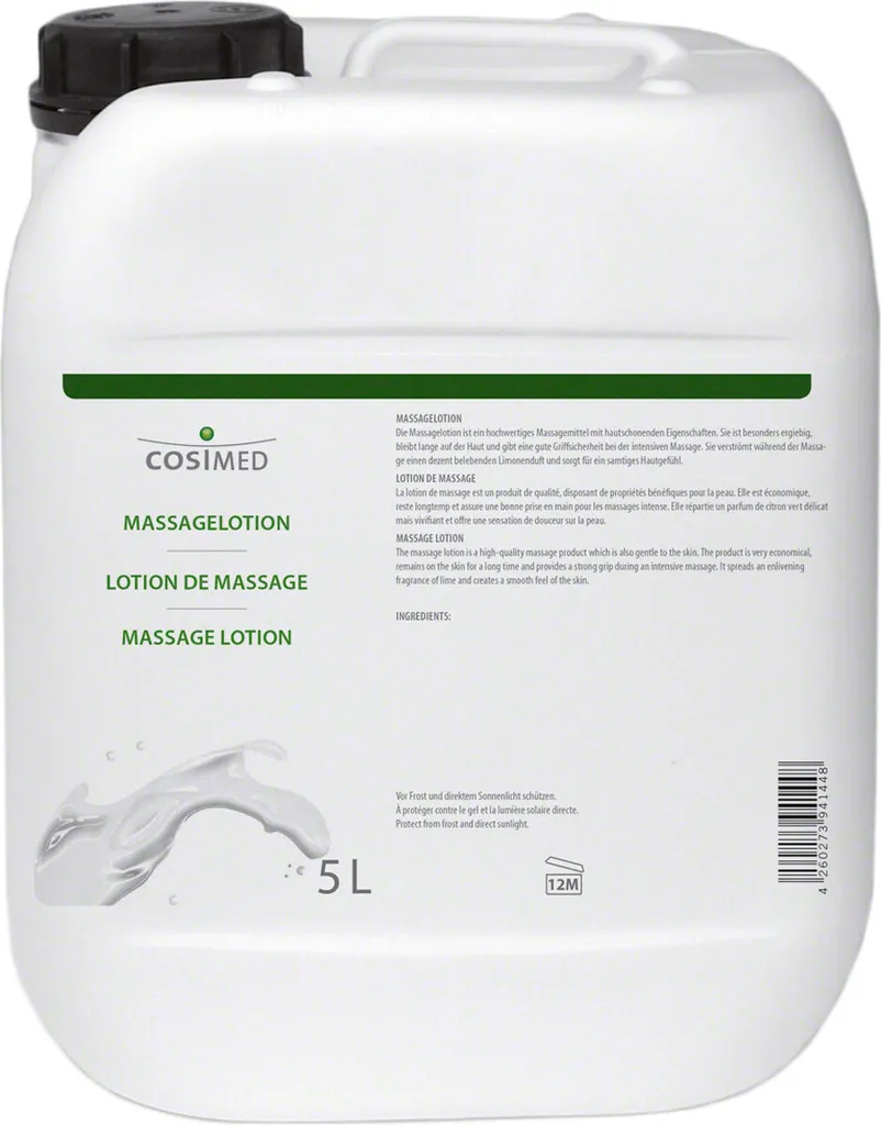 Lotion de Massage pour Kinésithérapie et Sportifs cosiMed Bidon 5L