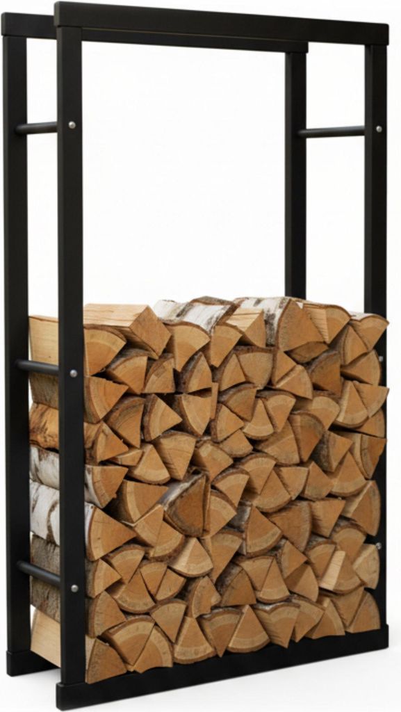 Zelsius Kaminholzregal | 60 x 25 x 150 cm | Brennholzregal für Innen und Außen