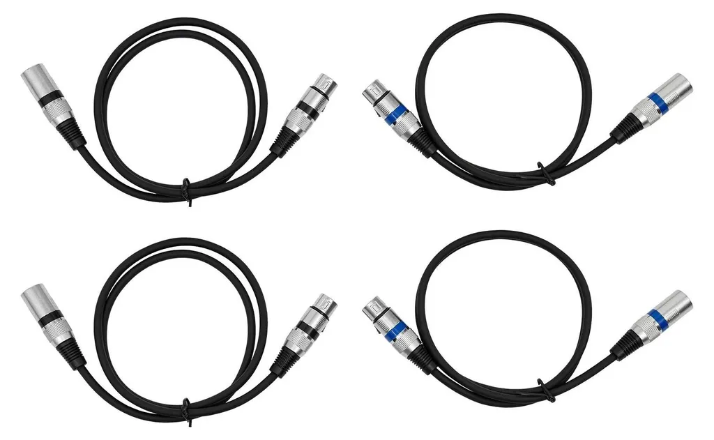 Câble DMX 3 Broches - Lot de 10 - Fini les Pertes de Signal et Interférences 1m
