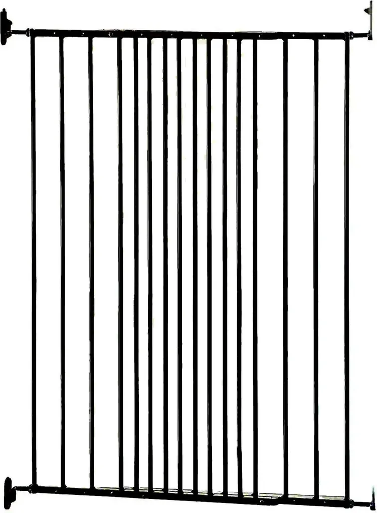 Barrière d'escalier Safetots extra haute à vis noire 62,5-106,8 cm