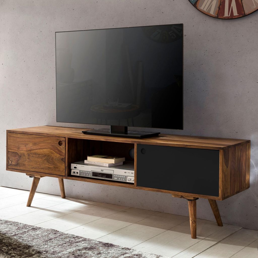 FineBuy TV Mobile TV REPA 140 cm in legno massello di Immagine del prodotto 