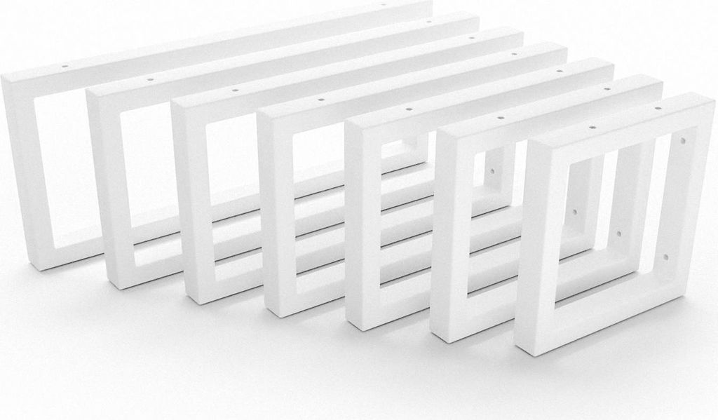 HEVVA - Waschtischhalterung RHEIN - 25 cm Tiefe, 20 cm Höhe, Weiß, 1 Stück