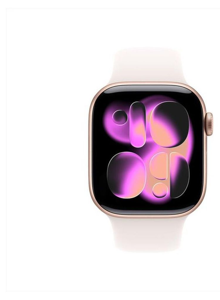 Watch Apple Watch Series 11 (2025) GPS 42mm Rose Gold Aluminium Case with Light Blush Sport Band S/M - Rose Gold