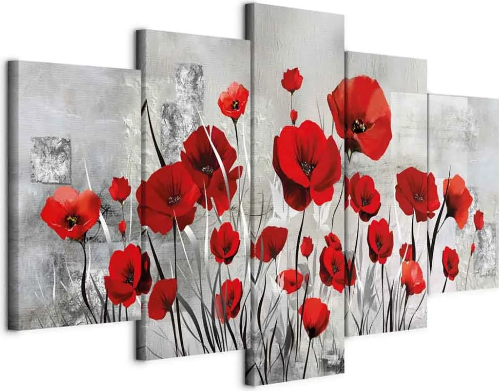 Quadro su Tela Scarlet Cloud 100x50 cm | Decorazione Parete Fiori