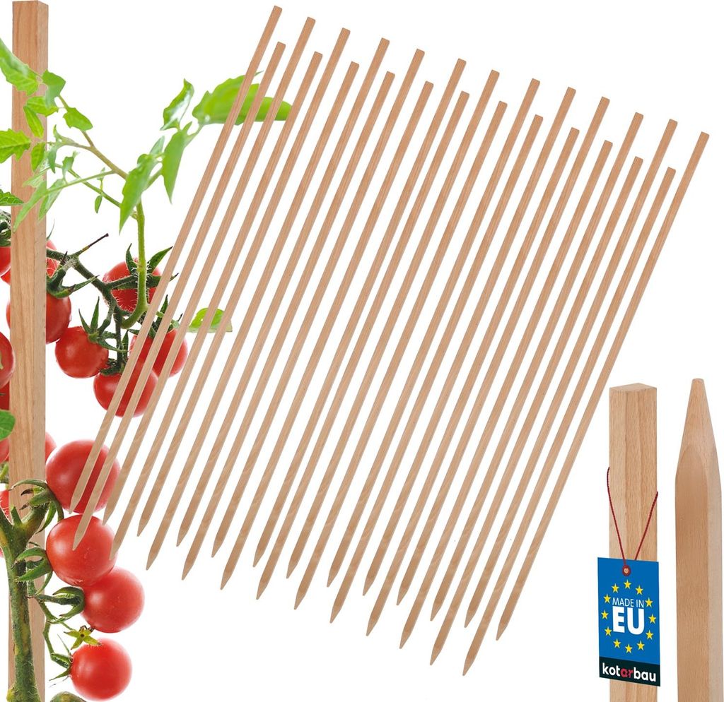 KOTARBAU® 25 st Tomatenstokken - Plantenstok - Beukenhout - Productafbeelding 