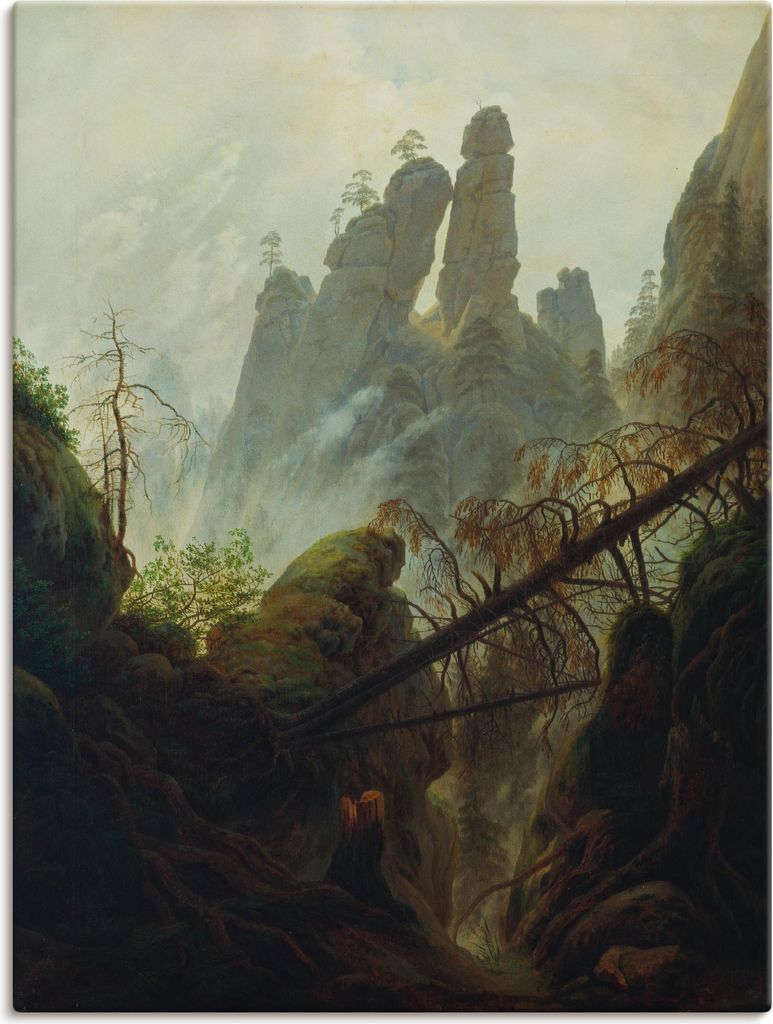 ARTland Leinwandbild Felsenschlucht. 1822/23 Größe: 60x80 cm