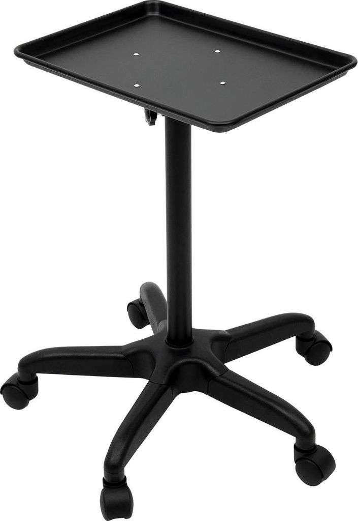 Salonwagen - Friseurwagen - Höhenverstellbar 64–108 cm - Tragkraft 6 kg - Ablage 45×33 cm - 360° Lenkrollen - Metallrahmen - Montage erforderl...