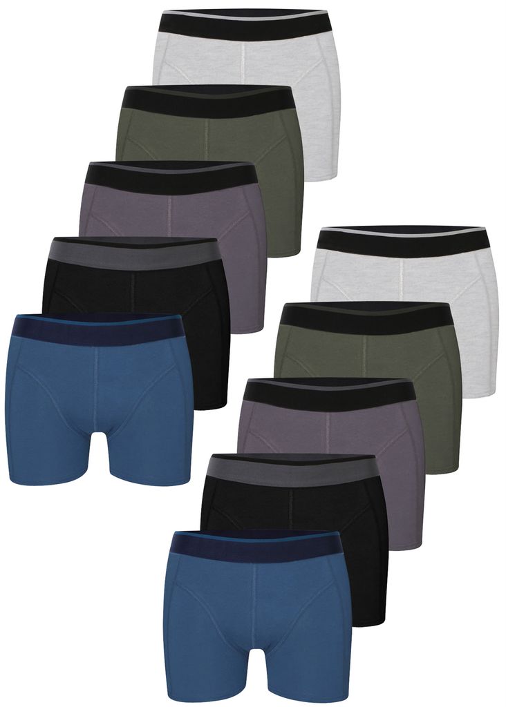 10x  bequeme Boxershorts Herren Boxer Shorts Unterhose 100% Baumwolle Größe L