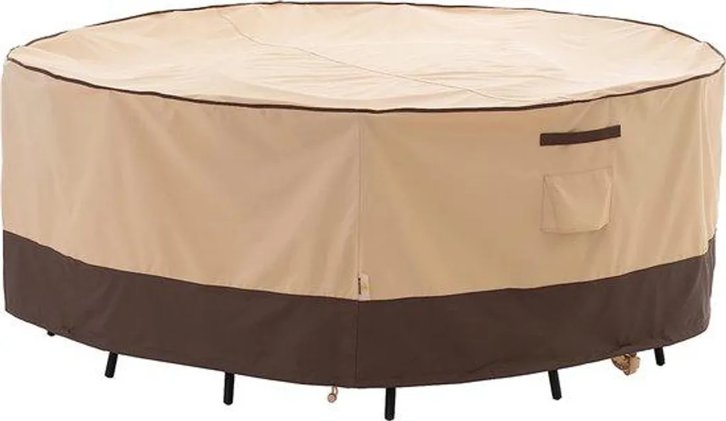 Protection solaire de table 128x71 cm beige pour terrasse et balcon