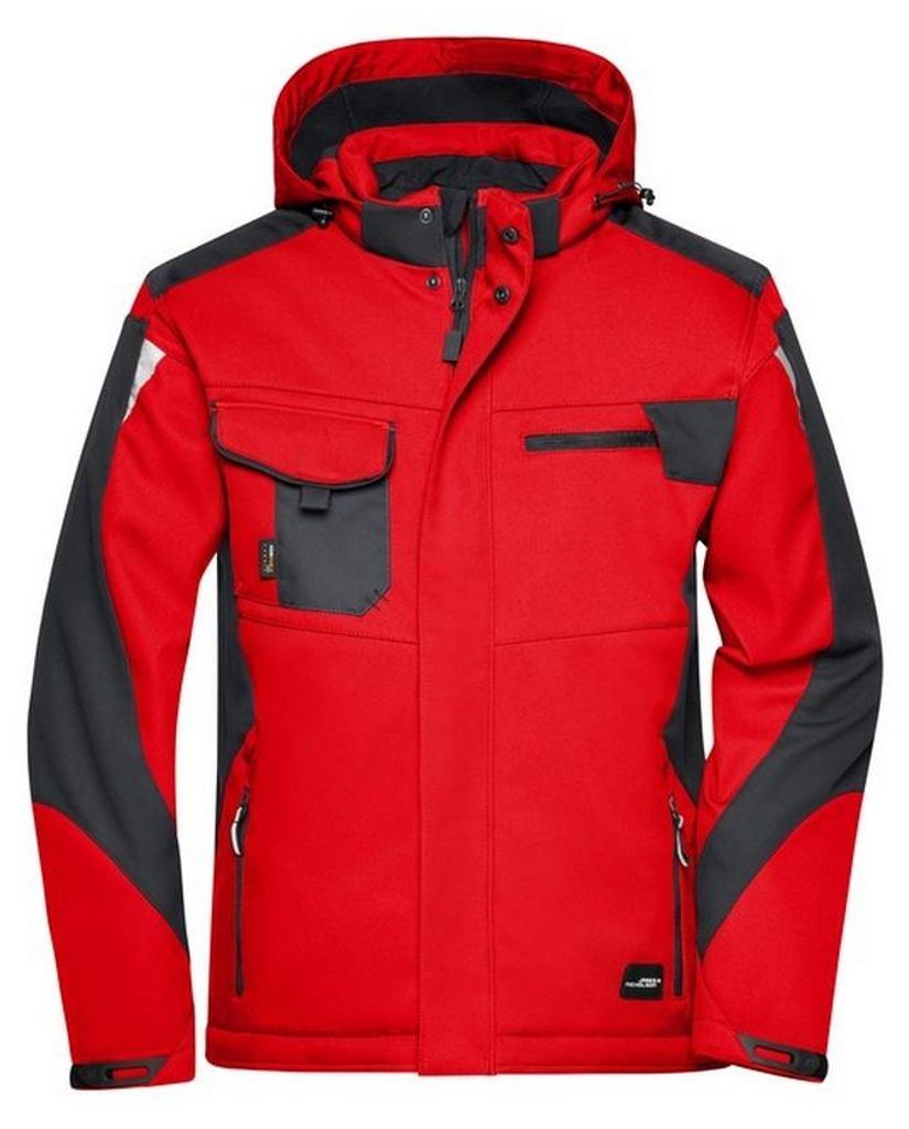 James and Nicholson - "Craftsmen" Softshelljacke für Herren/Damen Uni LT5645 (XS) (Rot/Schwarz)