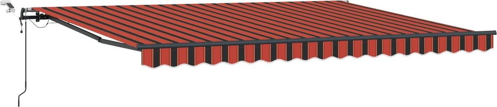Markisenstoff mit Orange und Braun 450 x 300 cm Polyester