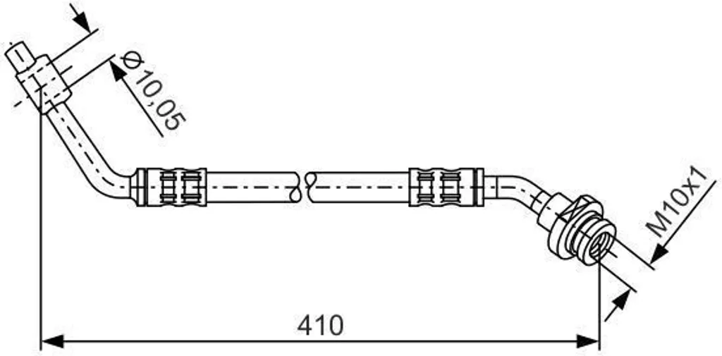 Flexible de frein arrière pour Terrano II R20 BOSCH 1 987 476 197 Origine