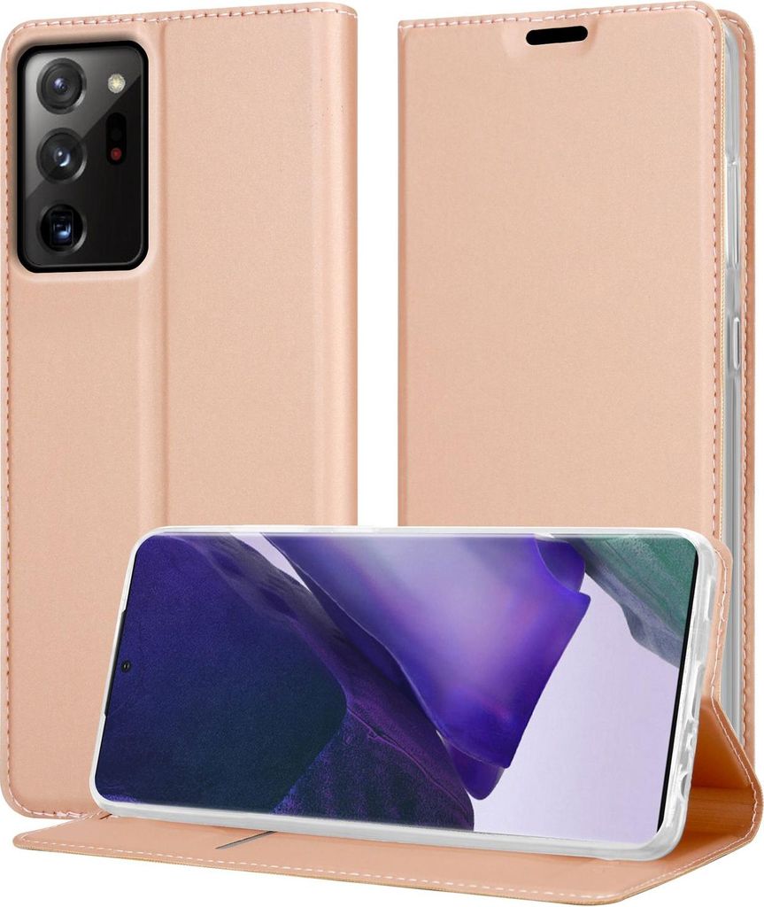 Cadorabo Handyhülle für Samsung Galaxy NOTE 20 ULTRA Schutz Hülle in Rosa Cover Etui Book Case Booklet