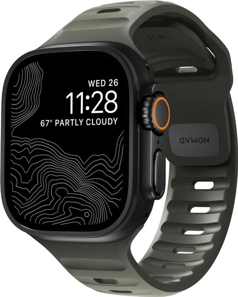 Bracelet de Sport Nomad Apple Watch FKM 46mm Vert Image du produit 